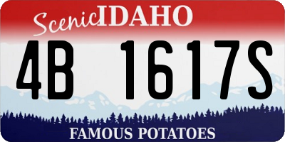 ID license plate 4B1617S