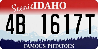 ID license plate 4B1617T