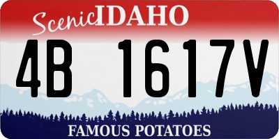 ID license plate 4B1617V