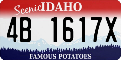 ID license plate 4B1617X