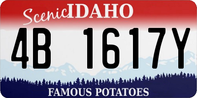 ID license plate 4B1617Y