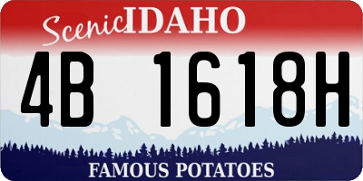 ID license plate 4B1618H
