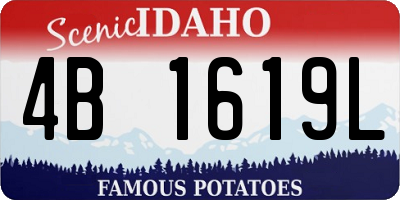ID license plate 4B1619L