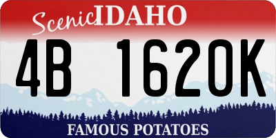 ID license plate 4B1620K