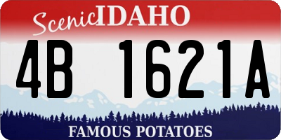 ID license plate 4B1621A