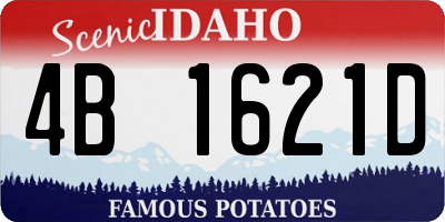 ID license plate 4B1621D