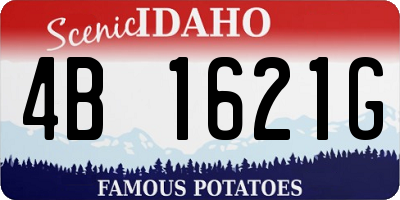 ID license plate 4B1621G