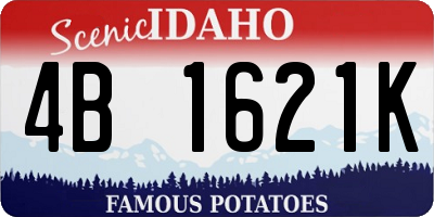 ID license plate 4B1621K