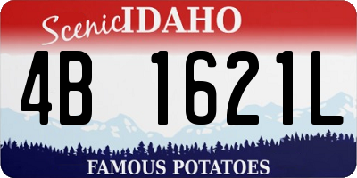ID license plate 4B1621L