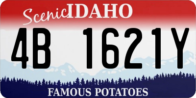 ID license plate 4B1621Y