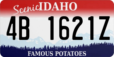 ID license plate 4B1621Z
