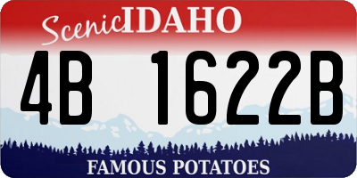 ID license plate 4B1622B