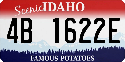 ID license plate 4B1622E