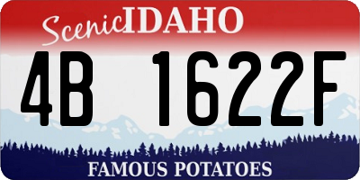 ID license plate 4B1622F