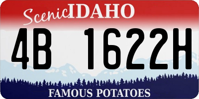 ID license plate 4B1622H