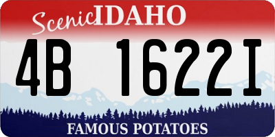 ID license plate 4B1622I