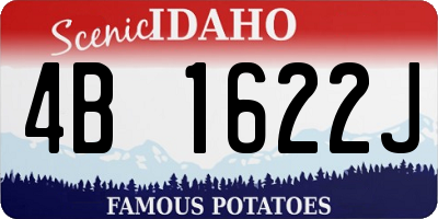 ID license plate 4B1622J
