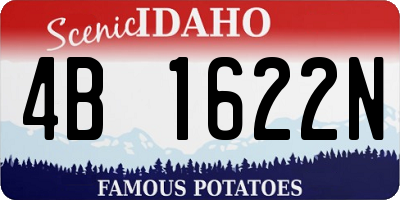 ID license plate 4B1622N