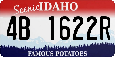 ID license plate 4B1622R