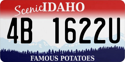 ID license plate 4B1622U
