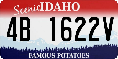 ID license plate 4B1622V