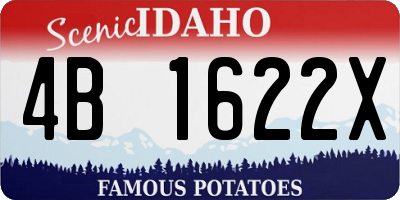 ID license plate 4B1622X