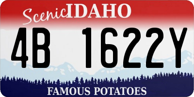 ID license plate 4B1622Y