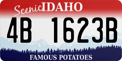 ID license plate 4B1623B