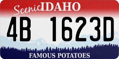 ID license plate 4B1623D