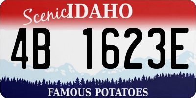 ID license plate 4B1623E
