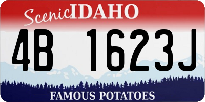 ID license plate 4B1623J