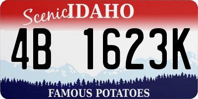ID license plate 4B1623K