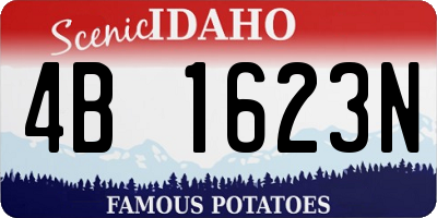 ID license plate 4B1623N