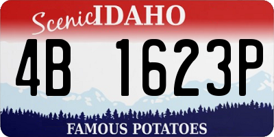 ID license plate 4B1623P