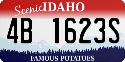 ID license plate 4B1623S