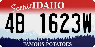 ID license plate 4B1623W