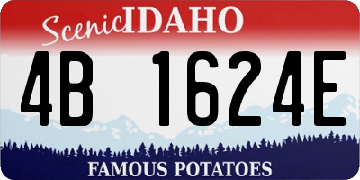 ID license plate 4B1624E