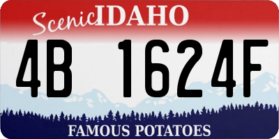 ID license plate 4B1624F