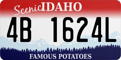 ID license plate 4B1624L