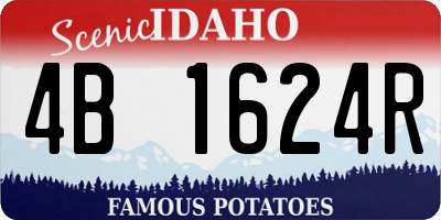 ID license plate 4B1624R