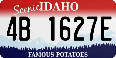 ID license plate 4B1627E