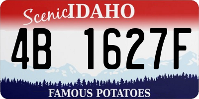 ID license plate 4B1627F