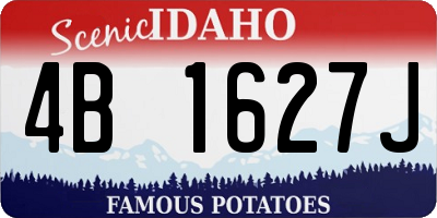 ID license plate 4B1627J