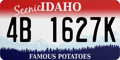 ID license plate 4B1627K