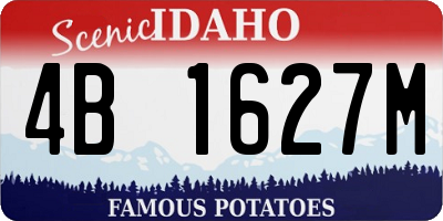 ID license plate 4B1627M