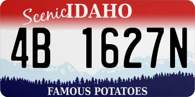 ID license plate 4B1627N