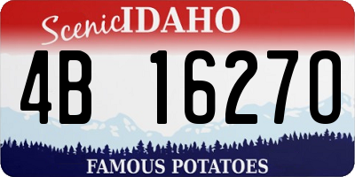 ID license plate 4B1627O