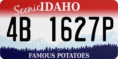 ID license plate 4B1627P