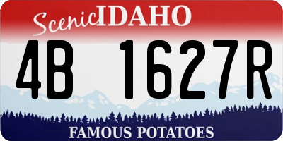 ID license plate 4B1627R