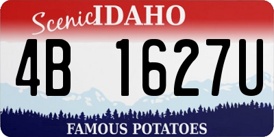 ID license plate 4B1627U